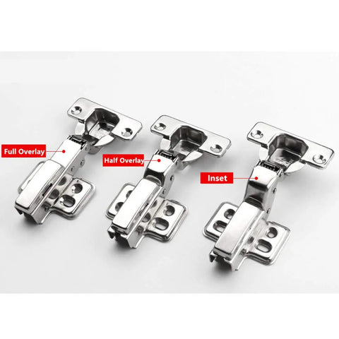 Built Like A Tank Straight Up Smooth Soft Close Cabinet Hinges European Inset Design showing full overlay, half overlay, and inset types.