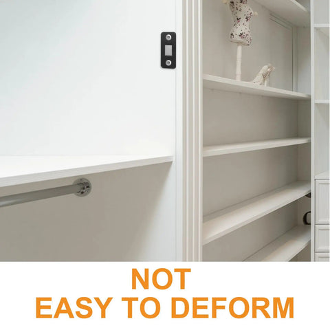 12-Piece Ultra Thin Magnetic Cabinet Door Catches For Sliding Wardrobe Doors And Lids In Black installed on closet