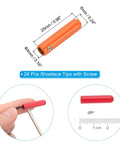 Beefy 24 Pack Alloy Shoelace Tips With Screws 25mm End Caps Orange For DIY Shoestrings Replacement Aglets Durable And Easy To Install