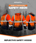 Wildland Sasquatch Hi Vis Hoodie For Men With Heavy Duty Polyester And Soft Combed Fleece Interior, Class 3 Type R ANSI ISEA 107-2015 Orange XX-Large