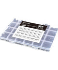 Heavy Duty 620 Piece M3 Hex Standoff And Nylon Screw Assortment Kit Featuring Male Female Spacers Lock Washers and Hex Jam Nuts in organizer box.