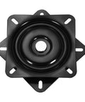 Two Pack 5 Inch Bar Stool Swivel Replacement Base Plate With 360 Degree Turntable And Square Ball Bearing For Recliners Or Tables Easy Install Black 125x125x18mm, black metal