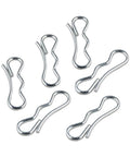 Six Pack Bow Tie Cotter Pins 71404040 Compatible With Husqvarna MTD Craftsman Cub Cadet Ariens; six silver cotter pins.