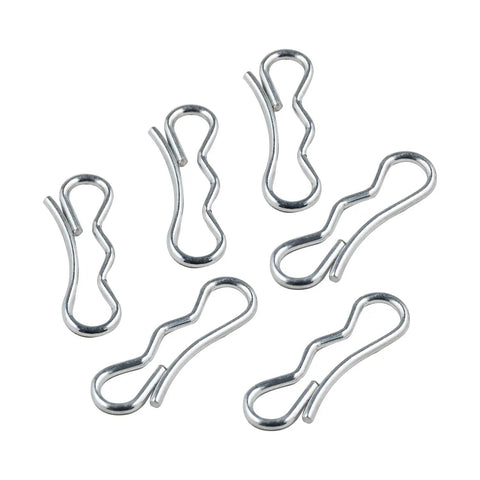 Six Pack Bow Tie Cotter Pins 71404040 Compatible With Husqvarna MTD Craftsman Cub Cadet Ariens; six silver cotter pins.