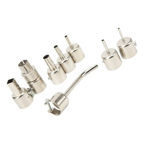 Pro Grade Curved Angle Heat Gun Nozzle Kit 8 Pcs Stainless Steel Tips For Delicate Electronics Repair Phone Maintenance PCB Desoldering