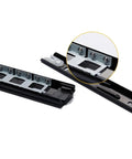 Heavy Duty Metal Soft Close Buffer Drawer Slides Two Pair Concealed Bottom Mount Cabinet Hardware Glide showing detailed close-up view.