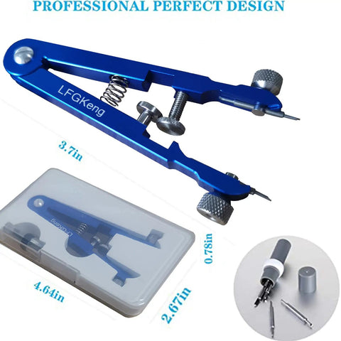 Watch Spring Bar Pliers Tool Kit With Spring Bar Tweezers And 8 Alloy Steel Pins Replacement Pins Set For Easy Strap Removal And Band Repair On Most Watches Blue