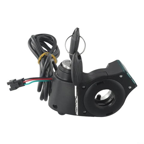 Thumb Throttle With Key Lock For Electric Bikes And Scooters 24V To 72V Power Switch With Real Time Voltage Display