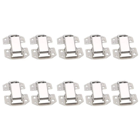 10 Pack No Drill Bridge Shaped Cabinet Hinges For 3 Inch Doors Easy Install Cupboard Hinges For Kitchen Cabinets Closets Bookcases