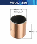 Heavy Duty Oilless Sleeve Bearing 30Mm ID X 34Mm OD X 40Mm Length shown with dimension markings for size reference.