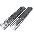 Beefy Heavy Duty Ball Bearing Drawer Slides With Push To Open Rebound Action Detachable Black Side Mount Telescope Slides For Furniture Cabinets Fully Extendable 10 Inch Length 25 Cm Smooth Silent Glide, pair of slides
