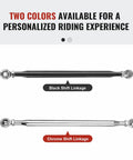 Adjustable Shifter Linkage Kit for Harley Touring Softail Dyna 1986 Through 2017 CNC Machined Gear Shift Rod for Smooth Precise Shifts and Fast Reliable Throttle Response on Beefed Up Heavy Duty Rides black and chrome shift linkages