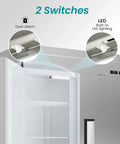 Shop Grade 54 Inch Stainless Steel Upright Freezer With Dual Solid Doors And Heavy Duty Casters For Quick Kitchen Or Garage Layout Featuring Efficient Airflow Temp Range And Rock Solid Workhorse Performance door alarm and LED lighting switches