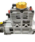 Hardcore Fuel Injection Pump Heavy Duty Diesel Beast Compatible With C6.4 C4.4 Engine 420E 430E 450E 914G Excavator Loader 2641A405 10R7659 324-0532 Replacement side view showcasing metal housing and yellow cap.