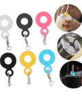 Six Colorful Straw Charm Covers Set For Cups And Parties, Easy Snap On Charms For DIY Drink Decor with six silicone charms for straws