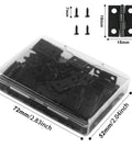 Tiny 18x15mm Wooden Box Hinges Set With 200 Screws For DIY Jewelry Boxes Black Small Folding Butt Hinges in a clear box