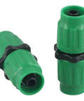 Heavy Duty Expandable Garden Hose Repair Kit With Dual Quick Connectors For 5/8 3/4 Inch Fittings Fits 25 50 75 100 Feet Leaks Green Color 4 Pack Set Drip Irrigation Parts For Easy Fix And Maintenance, green hose connectors