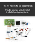 Image shows components of Soldering Practice Kit For Beginners And Students With Electronic Candle Project LED DIY Electronics Kit.