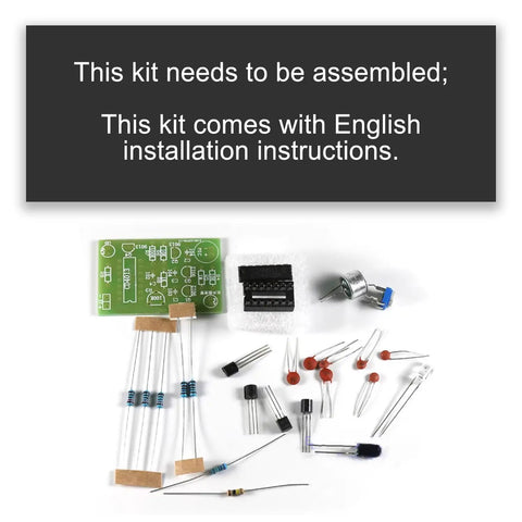 Image shows components of Soldering Practice Kit For Beginners And Students With Electronic Candle Project LED DIY Electronics Kit.