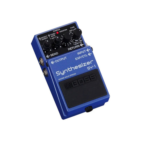 SY-1 Guitar and Bass Synth Pedal With Polyphonic Synth Engine, Hold Function, expression input, blue compact design