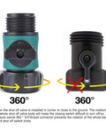 No Leak Garden Hose Shut Off Valves Set 12 Pack With Rubber Gaskets And 4 Ball Valves, Easy Quarter Turn Water Control, Standard 3/4 Inch Thread Hose Connectors For Sprinklers And Soaker Hoses, Quick Durable Gasket Seals. 360° swivel hose valve close-up