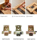 Built Tough Black Folding Table Hinge Featuring Automatic Self Locking Brackets For Heavy Duty Sofa Beds And Coffee Tables Zero To Ninety Pivot, installation steps shown.
