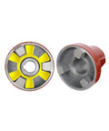 Heavy Duty Three Jaw Coupling Featuring Flexible Plum Blossom Design For Water Pump Motors With Bulletproof Aluminum Hubs locked in zero slop.
