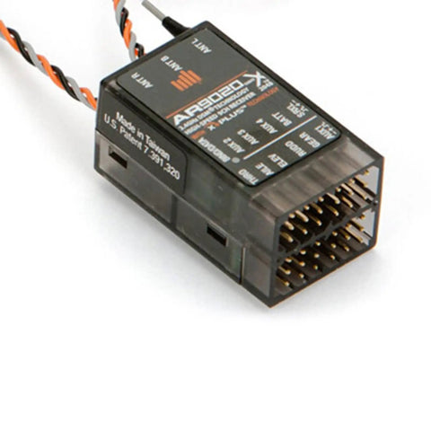 AR9020 9 Channel Receiver With Two Satellite Modules For Spektrum DSMX XPlus Systems, Digital Spread Modulation, Ideal For Scale Models With Working Lights And Accessories, Easy Channel Expansion To Add More Fun