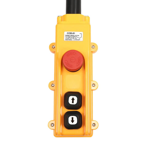 Heavy Duty Electric Hoist With 1100 Lb Capacity And 1500W Motor For Lifting Heavy Equipment Up To 25 Feet Control Pendant