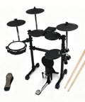 Eight Piece Electronic Drum Kit With Mesh Heads, Realistic Kick Pedal, Easy Assemble Rack, And Drum Module With 50 Kits, USB And MIDI Connectivity For Practice, Recording, And Studio Jams