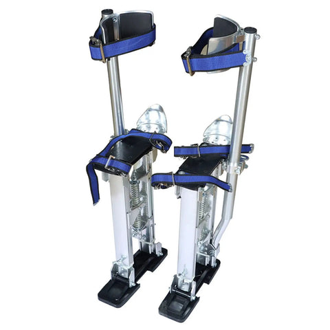 Easy Adjust Drywall Stilts For Painting And Cleaning, Set Up In A Snap, Ultra Lightweight Aluminum, 15 To 23 Inches, Secure Straps