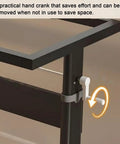 Heavy Duty Adjustable Industrial Desk Legs With Smooth Rolling Swivel Casters For Hassle Free Mobile Office Upgrades And Built Like A Tank Sturdiness On Modern Standing Desks with hand crank for height adjustment.