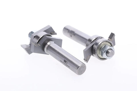 Shaker Style Router Bit Set For Stile And Rail Cabinets On Plywood Panels, Carbide Tipped, 1/2 Inch Shank, kit displayed on white background.