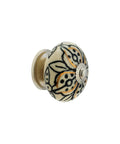 Killer Handmade Ceramic Cabinet Knobs For Dresser Drawers And Kitchen Cupboards Featuring A Sweet Boho Farmhouse Look In Black And Gold pack of 4