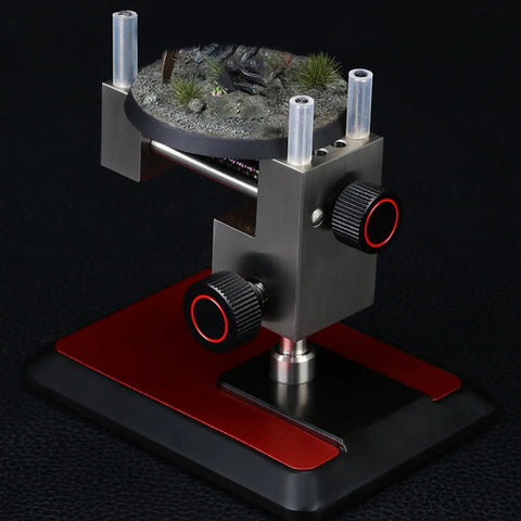 All Purpose Adjustable Stainless Steel Tool Vise Clamp For Home Shop And Workshop Rock Solid Hold Across Different Machines DIY Friendly Heavy Duty Universal Fit Quick Secure Clamping For Tools, adjustable stainless steel clamp on red base