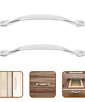 Two Pack Zinc Alloy Closet Door Handles Vintage Cabinet Pulls for Kitchen Wardrobe Cupboard Doors with 128mm Hole Spacing
