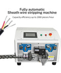 AOXHUGB Automatic Computer Cable Cutting And Stripping Machine For Sheathed Wire with control panel and wire feeder.