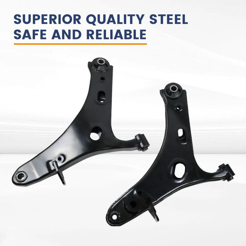 Subaru Forester Front End Suspension Kit With 12 Piece Lower Control Arms Ball Joint Sway Bar Link Outer And Inner Tie Rod End Boots Compatible With 2014 2015 2016 2017 2018 K622856 K622857, black steel lower control arms