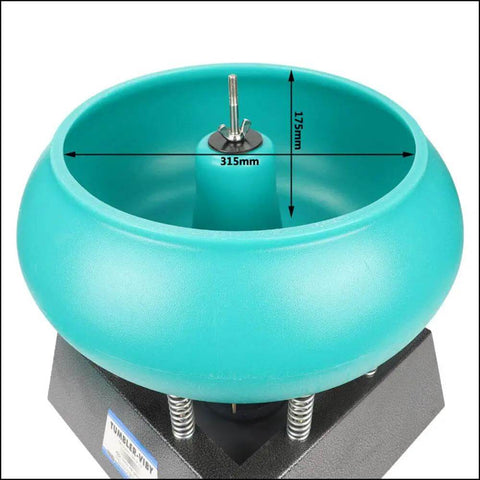 17 Inch Vibratory Tumbler Polishing And Grinding Machine For Jewelry Copper Aluminum Agate Wood Stone 220V 250W 12L Capacity Heavy Duty Bench Top Finishing Tool