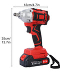 Ehozirta Cordless Impact Wrench 1/2 Inch, 520Nm High Torque Brushless Motor Electric Tool displayed with 21V battery.