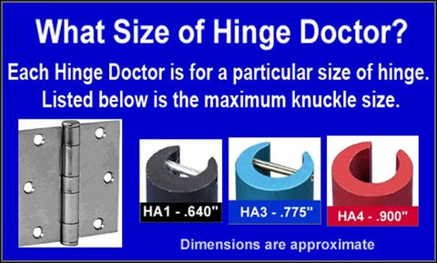 Pro Grade Two Way Hinge Alignment Tool for Commercial Doors, Quick 15 Second Adjustment, Made in the USA, Fits Standard Four And A Half Inch By Four And A Half Inch Non Ball Bearing Hinges, Upgraded Hinge Tool for Easy Door Alignment displayed in size options.