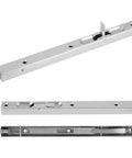 Heavy Duty 304 Stainless Steel Flush Mount Door Hinge With Lever Action Gate Lock, Hidden Screws And Strike, 10 Inch Brushed Steel Finish