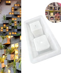 Concrete Hollow Brick Mold for DIY Garden Walls and Borders, Durable ABS Plastic Cement Brick Mold for Building Flower Beds.