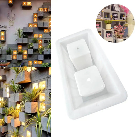 Concrete Hollow Brick Mold for DIY Garden Walls and Borders, Durable ABS Plastic Cement Brick Mold for Building Flower Beds.