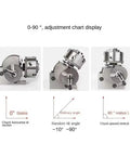 Precision 4 Inch Dividing Head With 3 Jaw Chuck And Tailstock Heavy Duty Rotary Table Milling Machine Accessory adjustment angles display