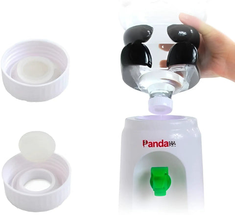 Image showing Cute Panda Water Dispenser Mini Desktop Cooler Two And A Half Liter Portable Desk Hydration Station being refilled.