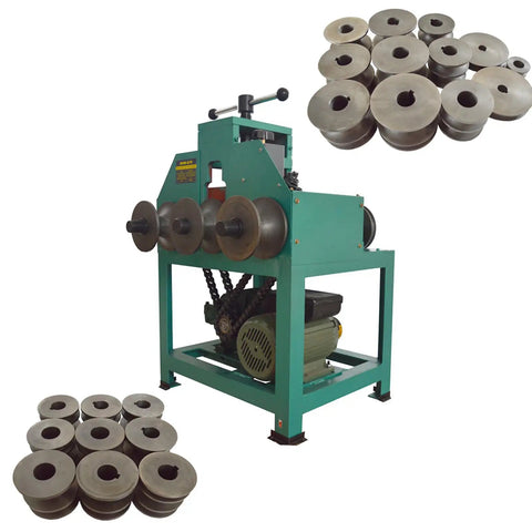 1.5KW Electric Pipe Bender 110V 60Hz features 9 round and 8 square dies for bending stainless and mild steel pipes.