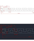 Top Shelf T Slot Aluminum Extrusion Profile 20x24mm technical drawing with dimensions for CNC routers and 3D printers.