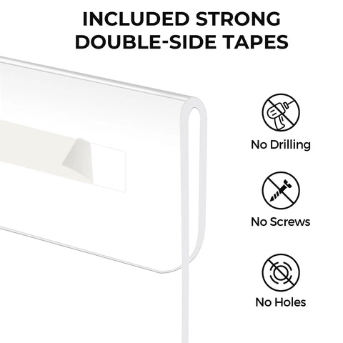 12 Pack 8.5x11 Acrylic Sign Holders Wall Mounts With Adhesive Tape No Drilling Easy Swap For Office Home Store Restaurant