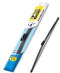 14 Inch Rear Wiper Blade Replacement For BMW X5 XC90 XC70 XC40 V90 V70, shown in packaging and separately displayed
